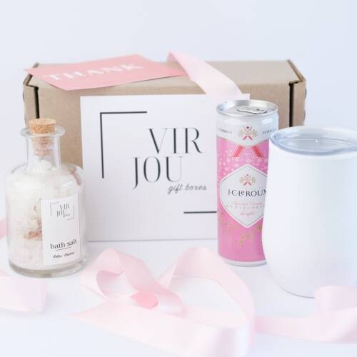 Bubbly and Tumbler Pamper Box Contents
